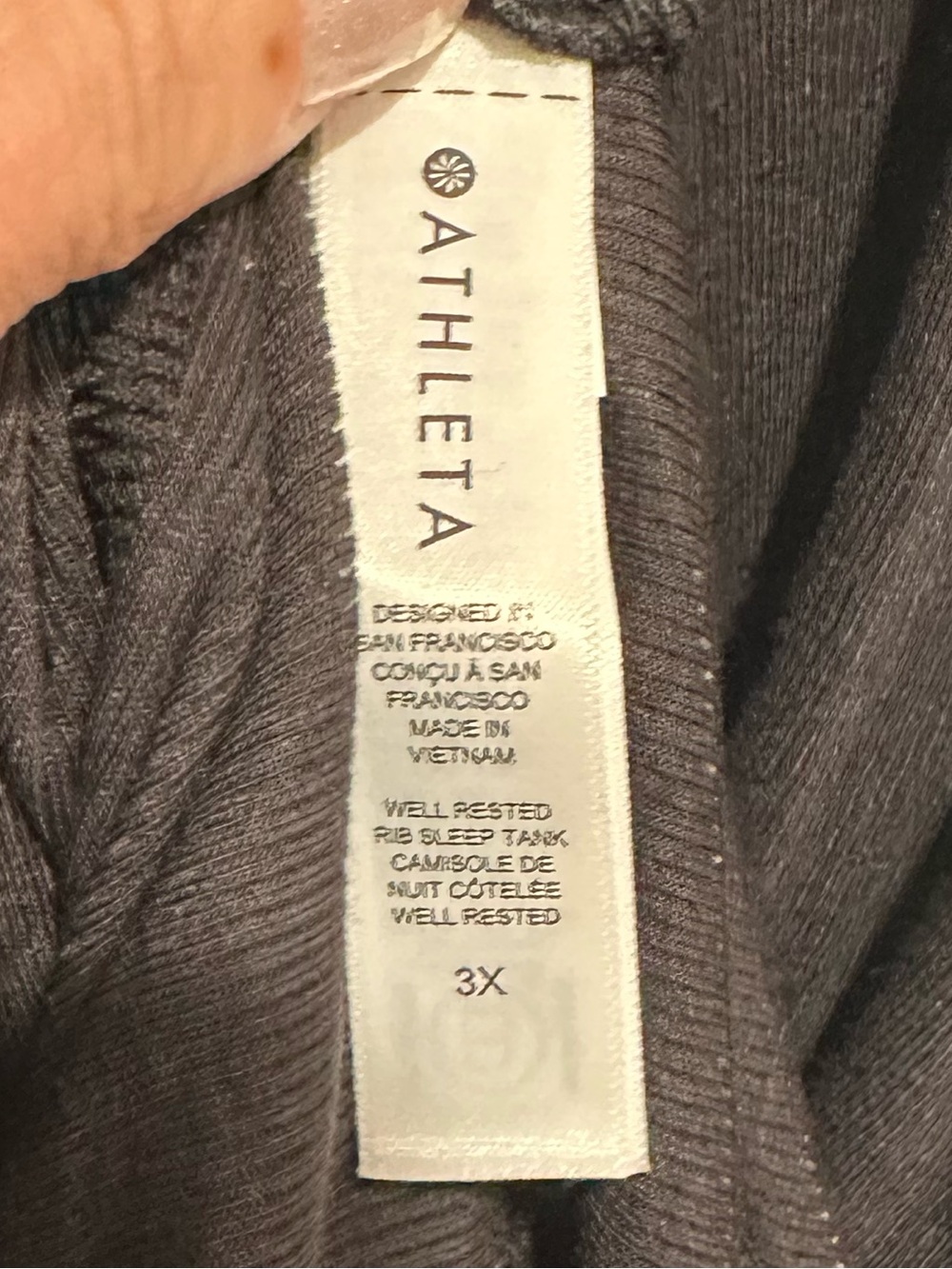 NWT Athleta Well Rested Rib Sleep Tank Size 3X - Picture 6 of 9